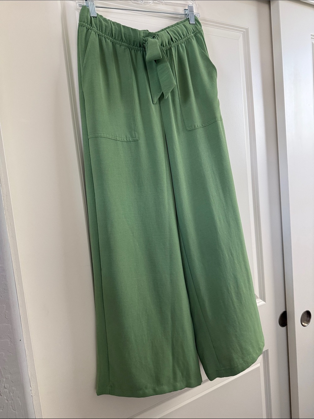 RACHEL Rachel Roy Green Wide-Leg Tie-Waist Pants